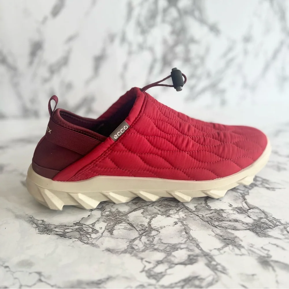 Ecco MX Quilted Red Chili Slipper Sneaker 10 Comfort Lounging